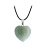 Organic carved pendant handmade, natural ore heart shaped heart-shaped, crystal necklace, accessory