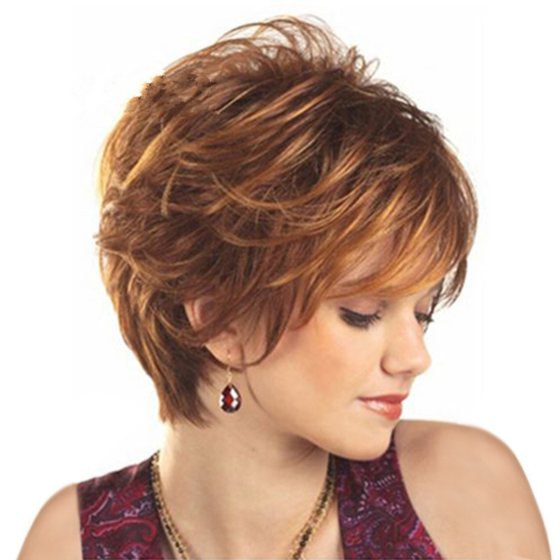 Women's Simple Style Casual Stage Street High Temperature Wire Side Fringe Short Curly Hair Wig Net display picture 1