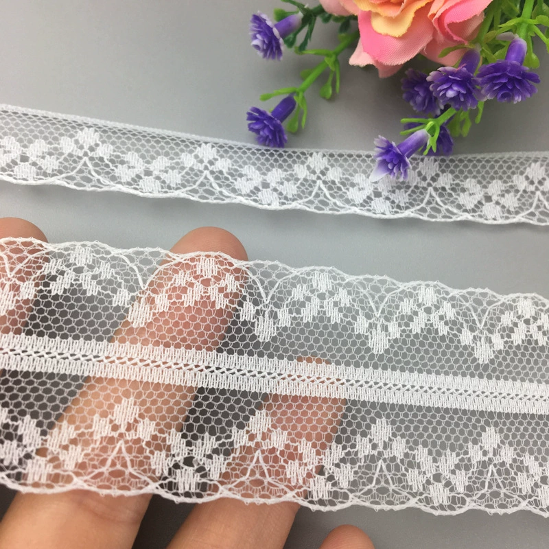 Ready stock 2CM non-elastic lace, dotted mesh lace, skin-friendly, thin, soft and dyeable