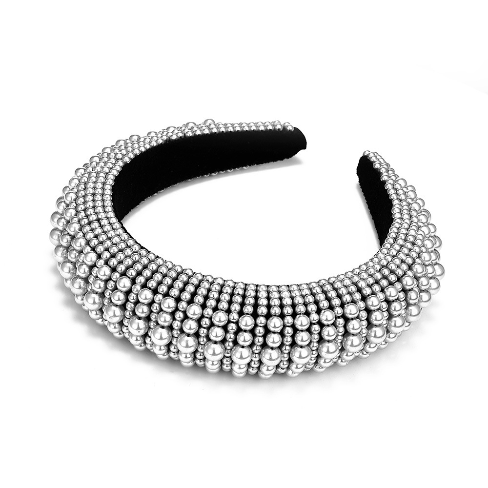 Thick Sponge Pearl Hair Hoop Fashion Headband Hair Accessories Wholesale display picture 4