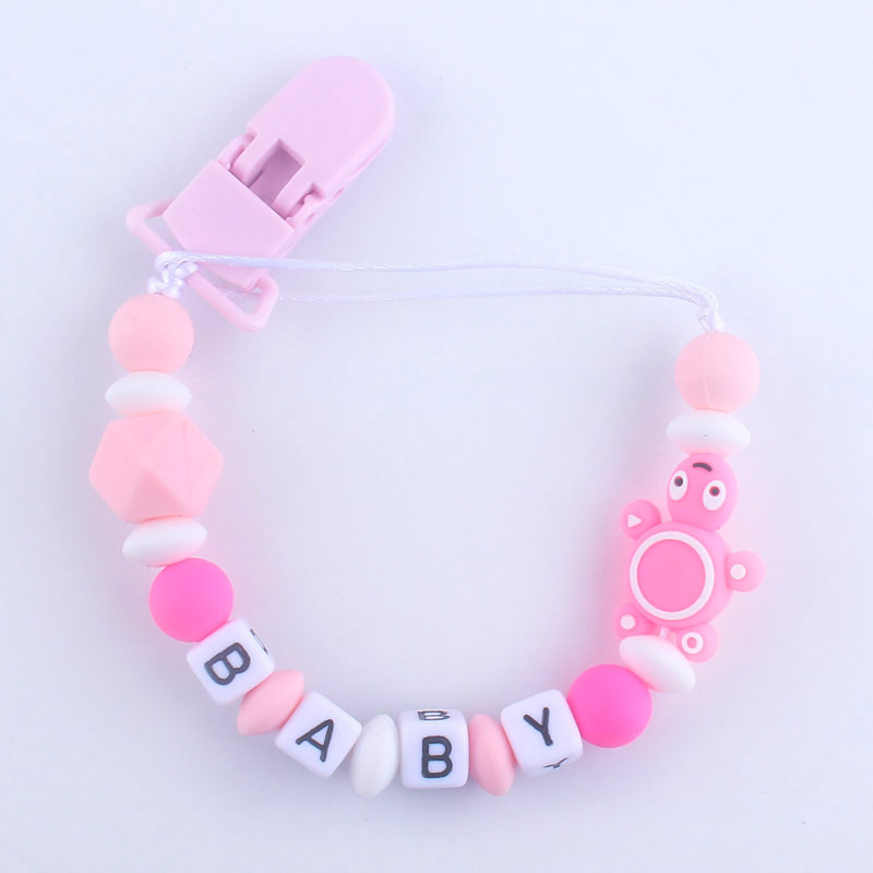 Cadena de chupete de silicona para bebés Amazon AliExpress nuevo clip de chupete suministros para bebés de comercio exterior cadena anti-caída