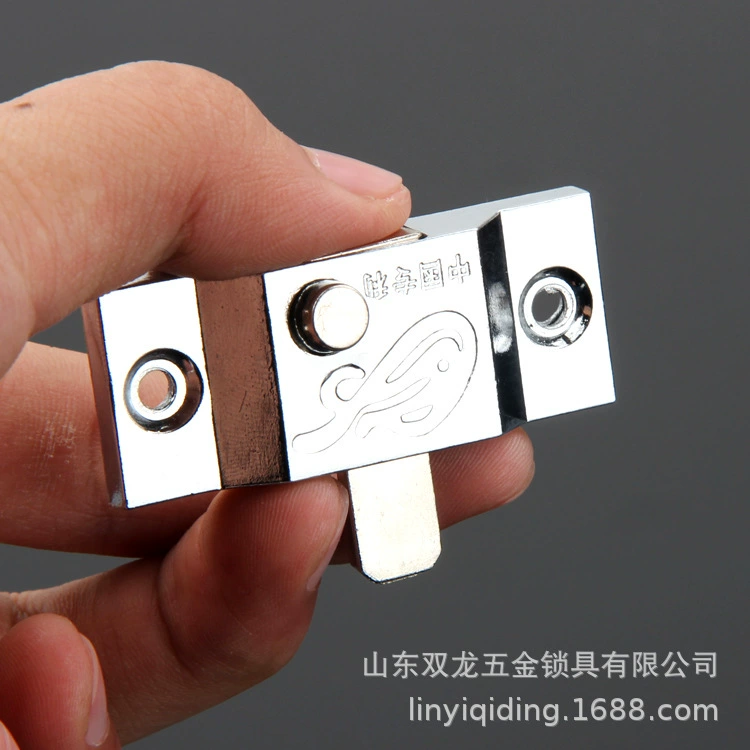 Zinc alloy middle window lock push -frame door -free door and window spring plug -in spontaneous bomb -type self -bouncing aircraft insertion lock anti -theft