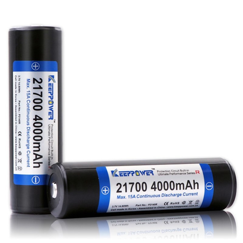 P2140R KeepPower 21700 4000mAh 带保护充电锂电池 可15A放电