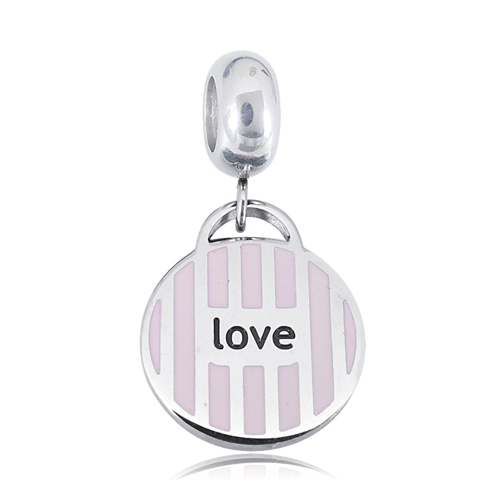 Heart Shape, Key, Lock Pattern 3 PCS/Package Titanium Steel Heart Shape Key Lock Pendant