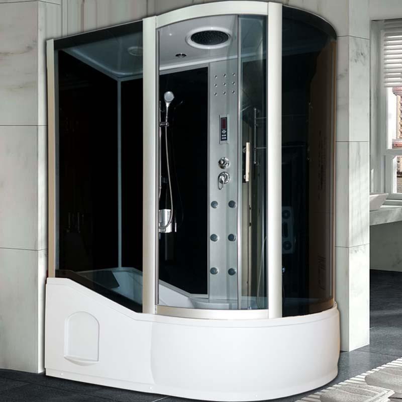 Factory Luxury Whole Shower Room Corner Shower Room Tempered Gray Glass Bath Room Shower Bottom Basin