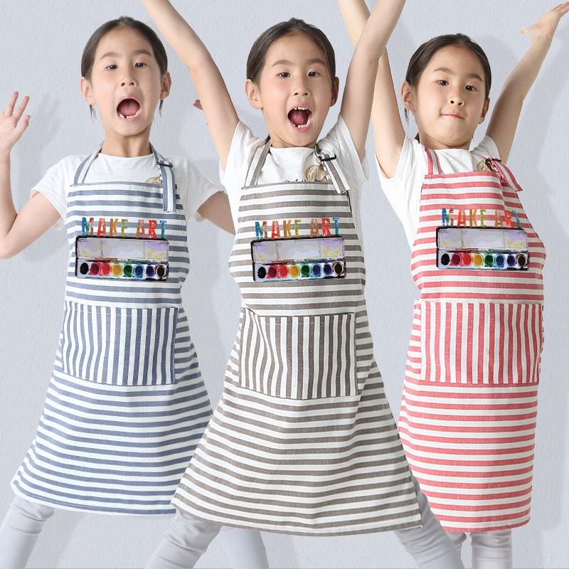 Pintura DE ARTE delantal para niños ropa de pintura Cocina Para el hogar pintura de jardín de infantes para niñas antiincrustante manga para niños