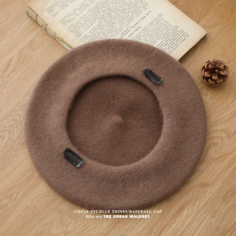 Unisex Wool beret woman retro autumn-winter everything breathable artist hat summer thin hipster woman_voghion.com