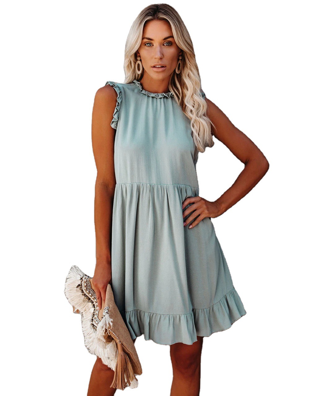 Supply Summer  Wish Women's New Dress With Ruffle Waist