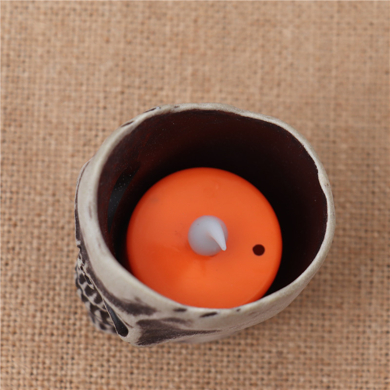 Lámpara de calabaza de Halloween bar KTV accesorios de decoración LED lámpara de la vela luminosa electrónica lámpara de la barra del cráneo