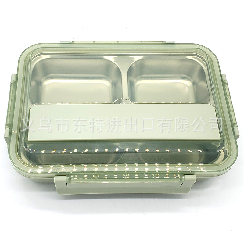 Stainless steel lunch box 304, lunch box tableware, student lunch box, insulated compartments, sealed plates, children's lunch plates detail image 4
