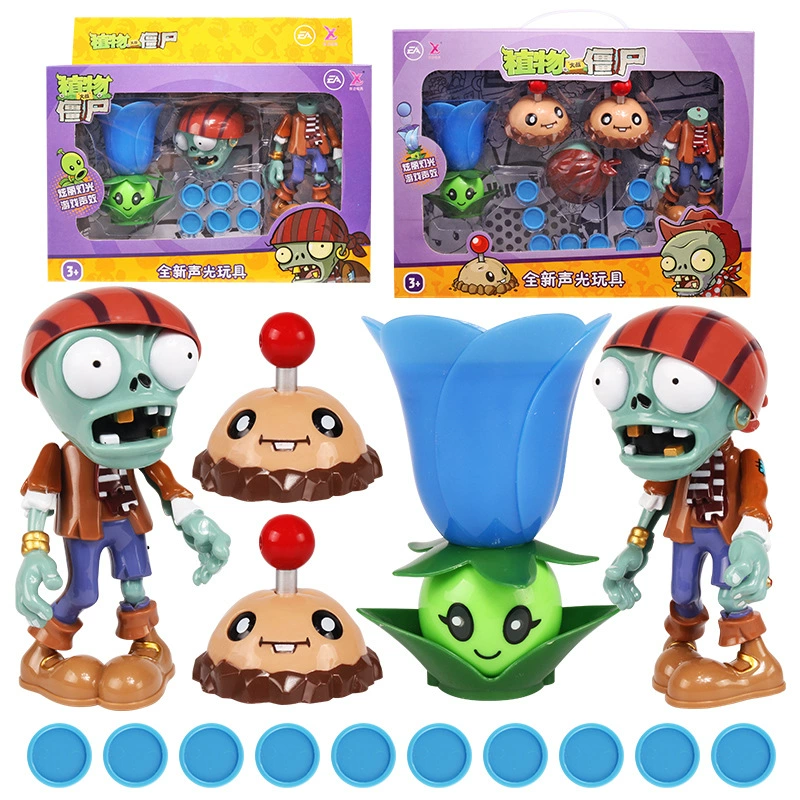 Оригинальная игра Plants vs. Zombies, реалистичная игрушка, набор со световой музыкой