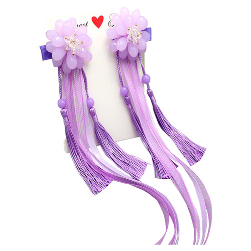 chinese hanfu hair accessory for girls Children ancient Ribbon Hair Ornament butterfly Princess super fairy snow yarn headdress hairpin ancient hairpin