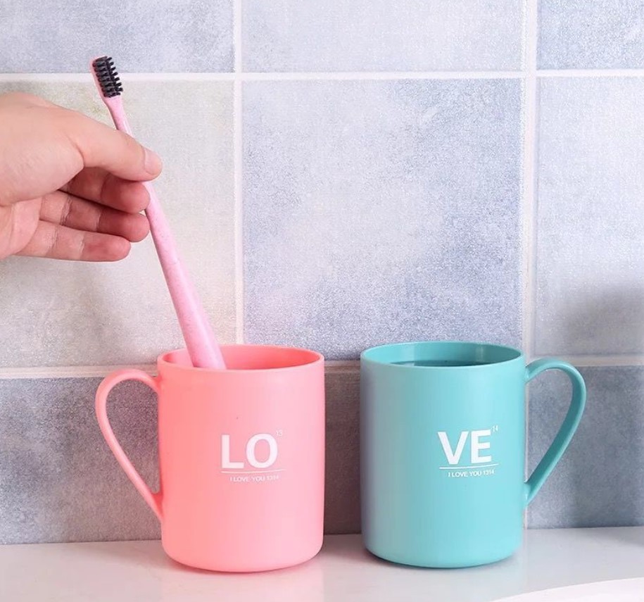 Thickened Plastic Creative Travel Wash With Handle Toothbrush Tooth Cylinder Couple Mouthwash Cup_voghion.com