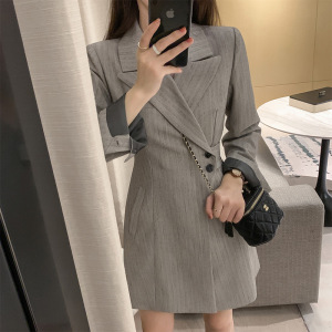法式收腰显瘦女神范连衣裙2020早秋新款气质小个子长袖裙子女装潮