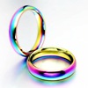 Accessories stainless steel, glossy golden colorful ring, jewelry for beloved, wholesale