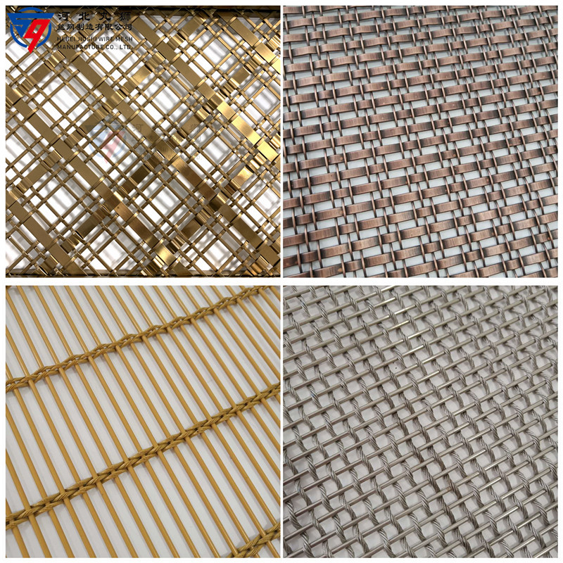 金属装饰网幕墙扁钢编织装饰网隔断不锈钢合股网建筑装饰网