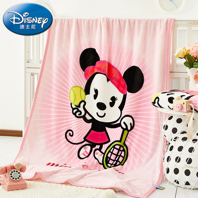 迪士尼婴儿毛毯新生儿云毯薄款幼儿园珊瑚绒儿童盖毯春秋宝宝毯子