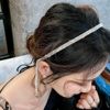 Sophisticated universal headband to go out, hairpins, earrings with tassels, pendant, hair accessory
