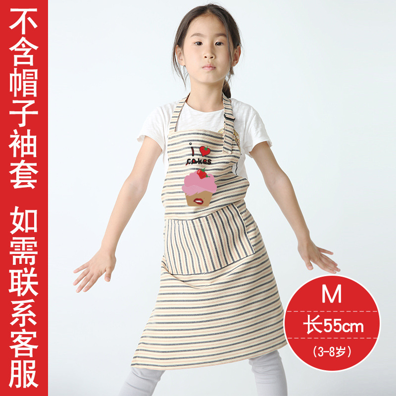 Pintura de estilo coreano para niños anti-incrustante arte para niños medianos y grandes DIY jardín de infantes personalizado LOGO delantal bolsillo