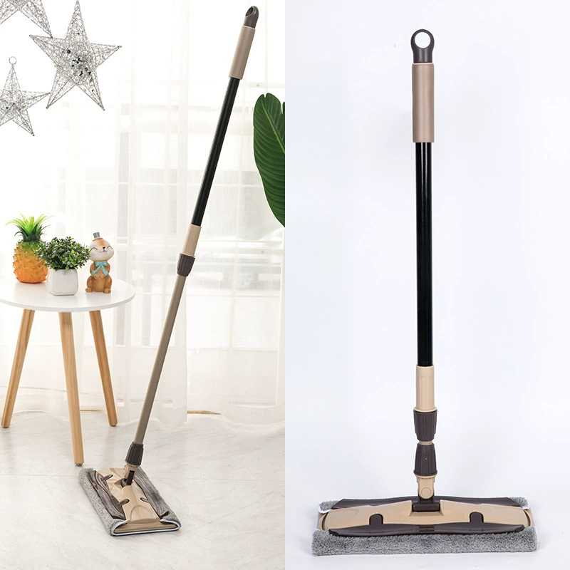Плоский зажим для швабры Ткань Швабра Влажная и сухая двойного назначения Удлиненная телескопическая штанга Из Нержавеющей Стали Сменная ткань для швабры Velvet
