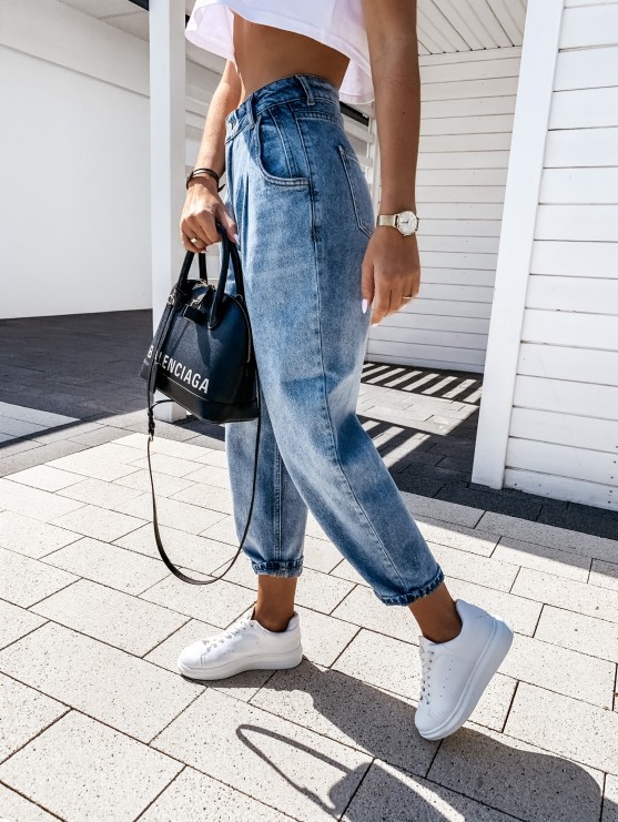 autumn and winter new casual fashion wild loose jeans NSYF3628