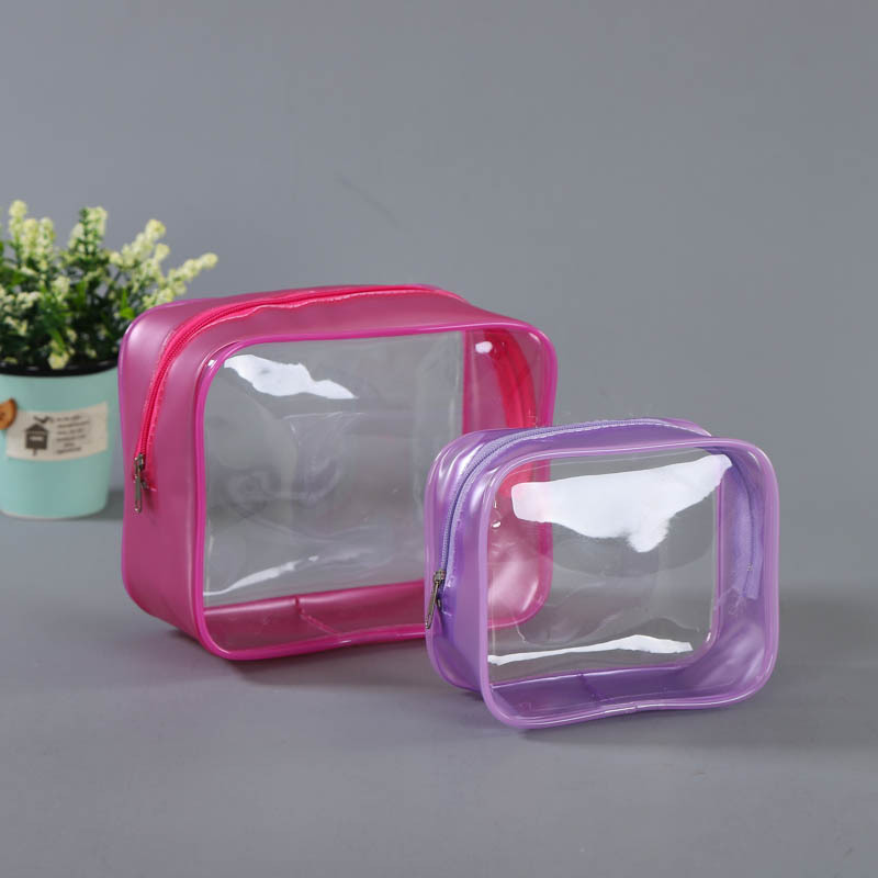 时尚透明PVC软膜袋 创意塑料透明包装购物拉链袋