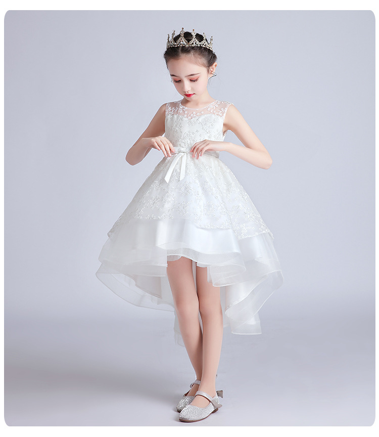 Princess Solid Color Polyester Girls Dresses display picture 3