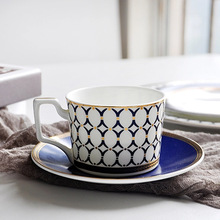 出口英式小奢華咖啡杯碟公司家用下午茶奶杯套裝陶瓷果汁牛奶杯子