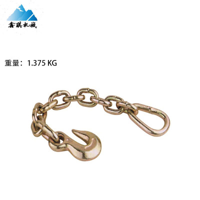 強力帶鈎黃色鍍鋅焊接鐵鏈條 現貨出售可定制