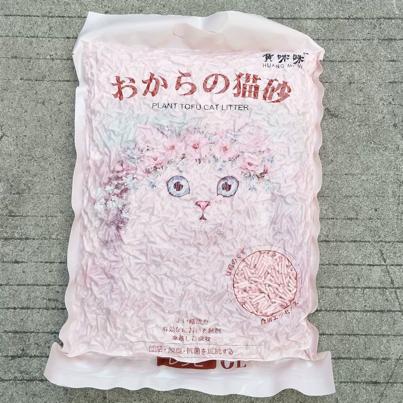 Wholesale tofu cat sand 6L deodorized dust -free group green tea original water peach cat daily supplies tofu sand 6 packs