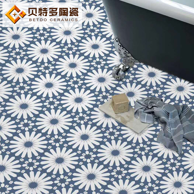 Foshan Small tiles Retro 200x200 Dark green Northern Europe Simplicity style ceramic tile kitchen TOILET floor tile