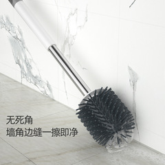 Toilet brush with no dead angle, household toilet long handle silicone toilet cleaning brush set, bathroom magic tool, wholesale
