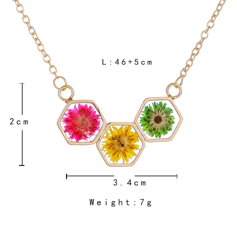 1 Piece Vacation Flower Resin Women's Pendant Necklace display picture 3