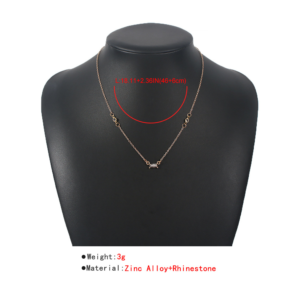 Light Luxury Simple Geometric Diamond High-end Necklace display picture 5