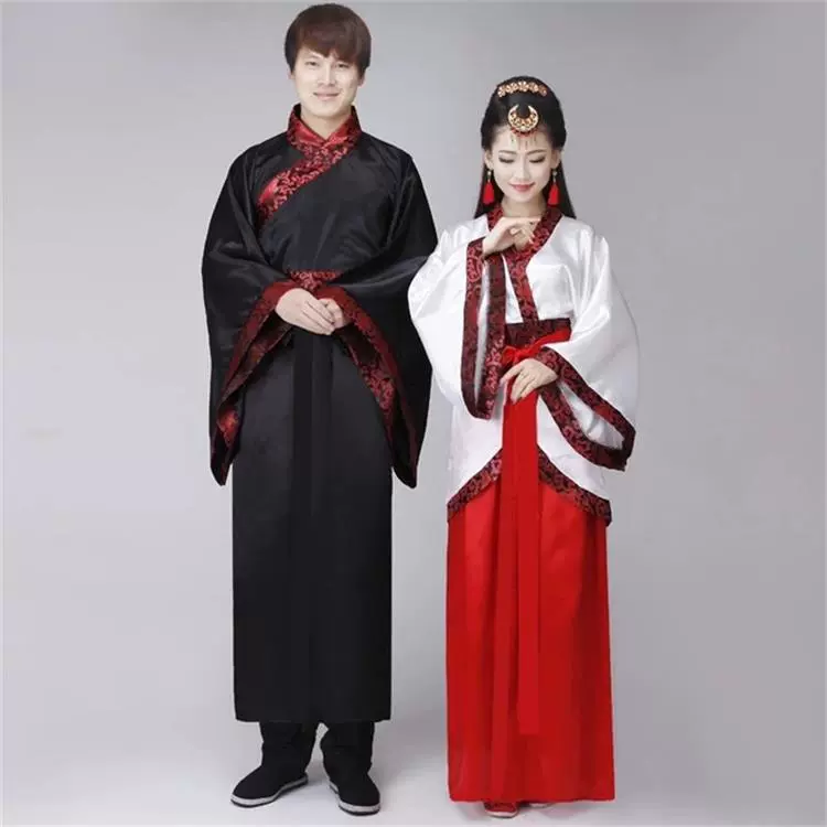 批发唐装影视拍戏服 男女古代服装成人汉服表演服改良演出服女装