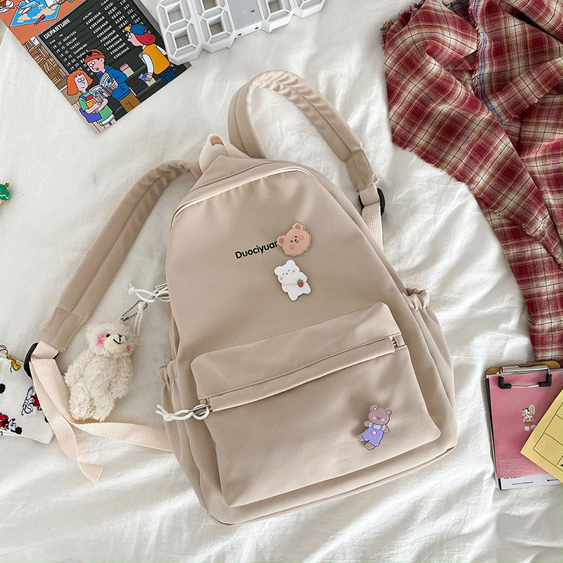 Simple Students Cute School Bag Vintage Soft Backpack display picture 61