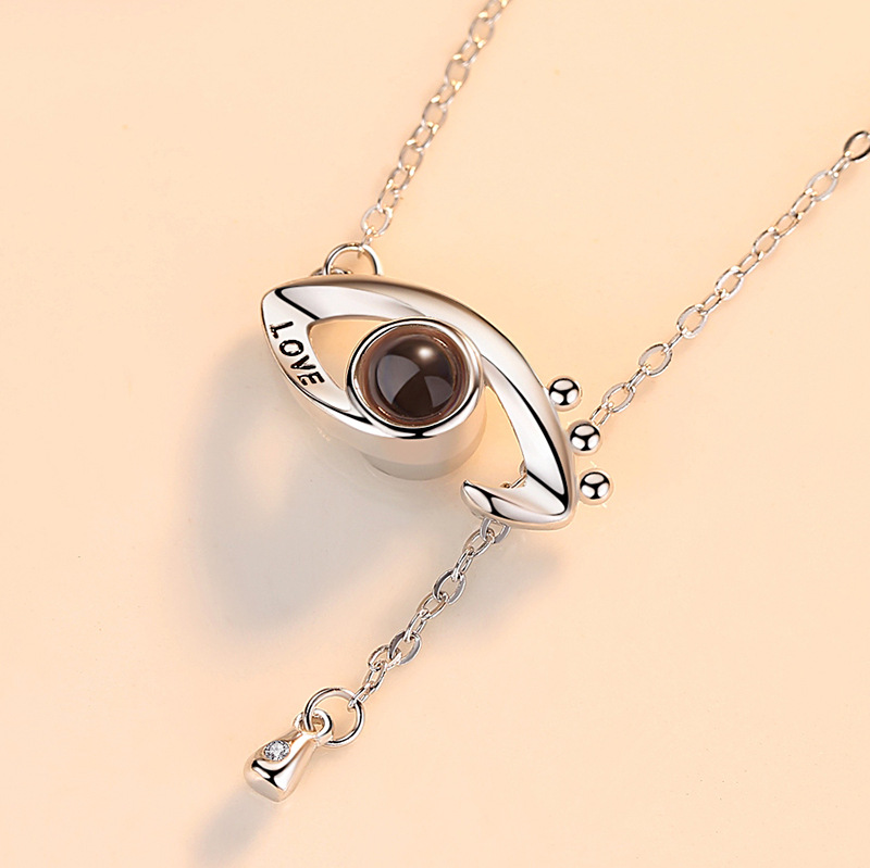 S925 Silver Eye Necklace | I Only Have Eyes for You, 100 Loves Romance Jewelry