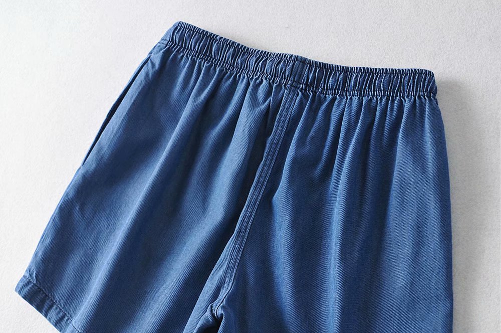 pantalones cortos de mezclilla de seda natural para mujer NSAM4995