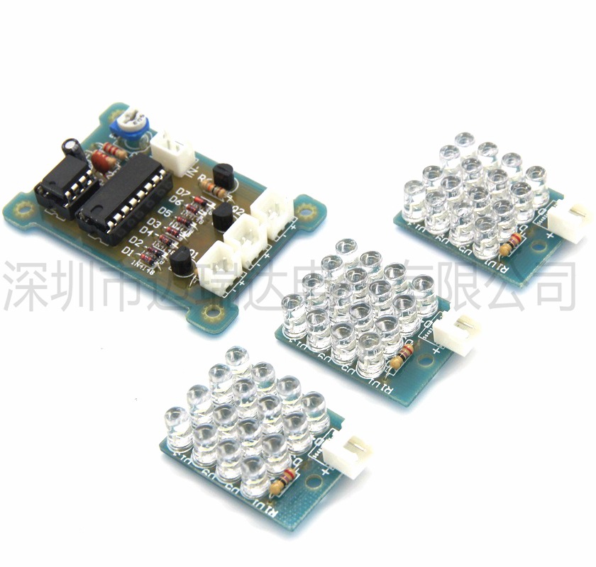 ICSK021A CD4017+NE555爆闪灯套件件