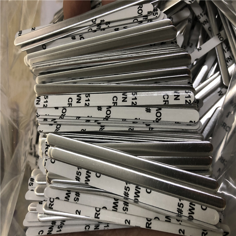 厂家供应优质KN95双面胶口罩鼻梁条 512双面胶口罩鼻梁条铝条|ru