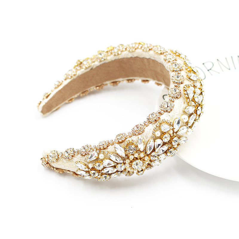 Baroque Full Diamond Exaggerated Headband display picture 5