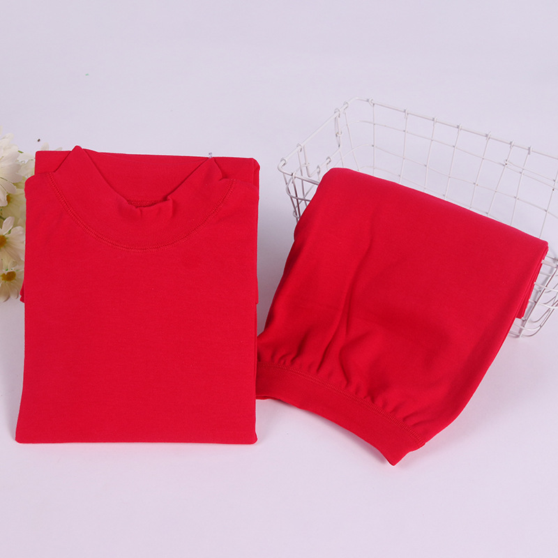 Keep warm thermal underwear with a round collar