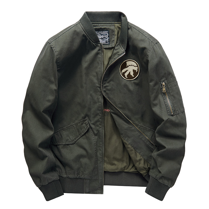Primavera y otoño chaqueta casual diario estilo coreano moda cómoda juventud béisbol uniforme vuelo chaqueta de los hombres al por mayor