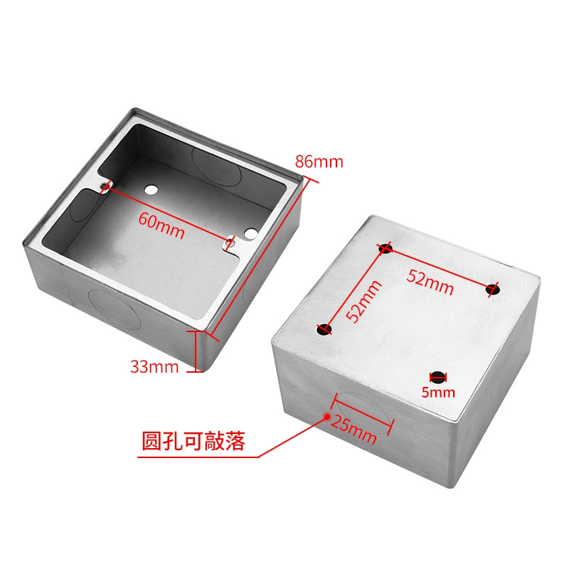 Mounted wall switch key stainless steel, universal light panel, wholesale