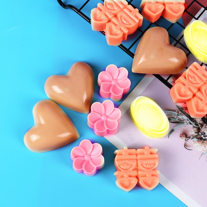 Molde de cubo de hielo de silicona amor flor bar cóctel fabricante de hielo molde de silicona caramelo fondant molde