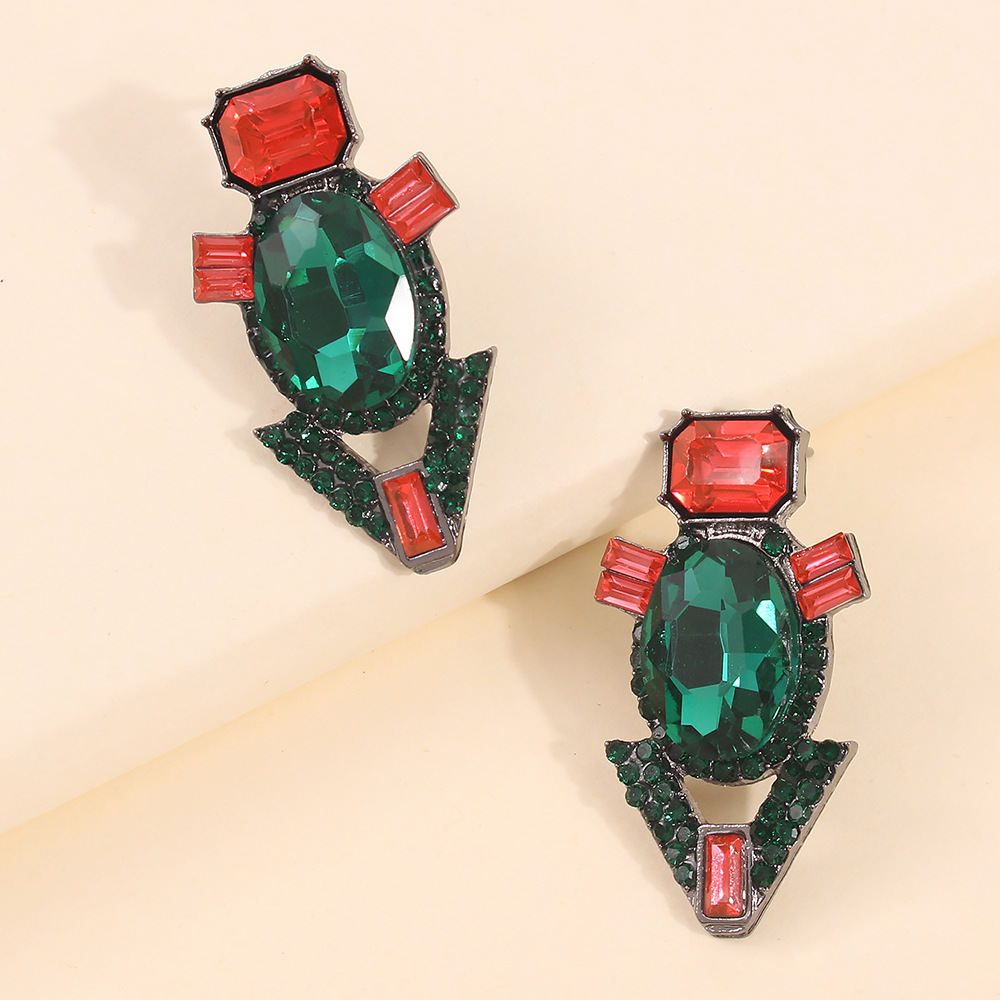 Pendientes Barrocos Retro Con Diamantes display picture 8