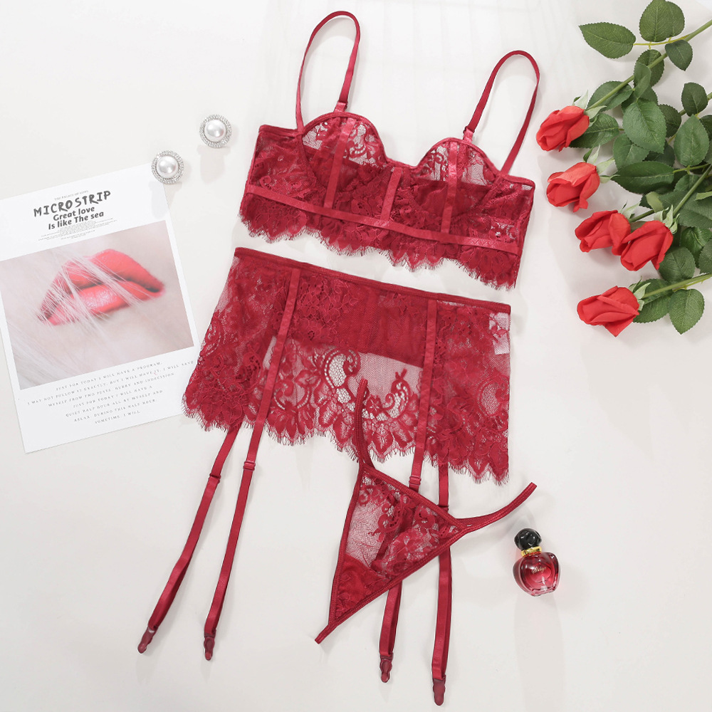 women s  lingerie lace sling set nihaostyles wholesale clothing NSRBL77936