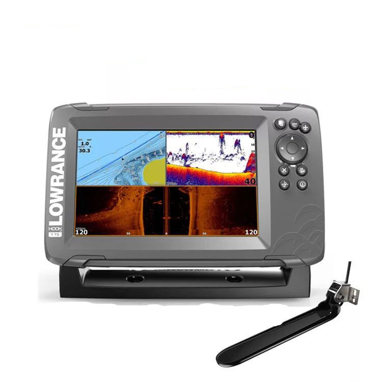 供应劳伦斯HOOK2-7X声呐鱼探仪GPS下扫侧扫探头