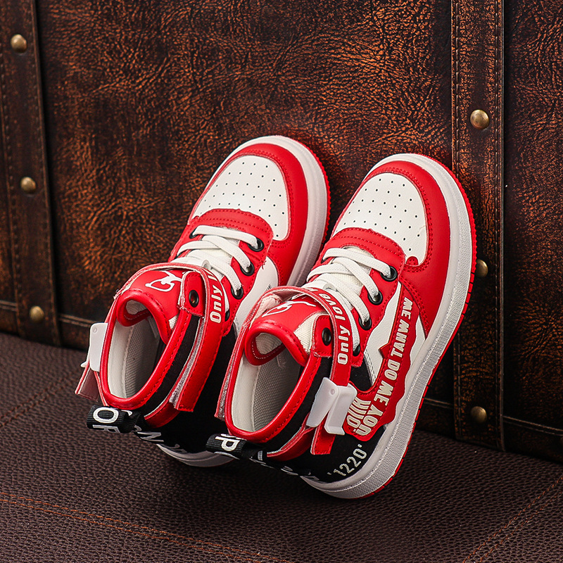 2020秋季新款儿童韩版运动鞋男童高帮板鞋宝宝时尚篮球鞋潮流轻便