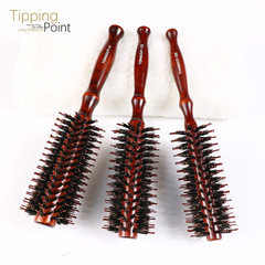 荷木捲髮梳家用內扣空氣劉海造型使用豬鬢毛四邊葫蘆尖尾捲髮梳子